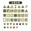 Children's educational color-printed brick pattern magnetic building blocks, color Windows, military magnetic sheets, early education assembly, boys' toys, cross-border Specification image